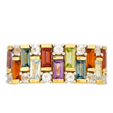 Inel din Argint 925 Placat cu Aur ( 3.82 grame ) cu Ametist și Citrin 1.89 Carate