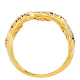 Inel din Argint 925 Placat cu Aur ( 4.96 grame ) cu Ametist și Citrin Madeira 0.8 Carate