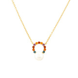 Colier din Argint 925 Placat cu Aur ( 3.64 grame ) cu Ametist și Citrin Madeira 3.38 Carate