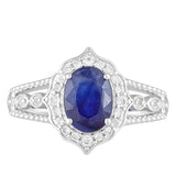 Inel din Argint 925 ( 2.4 grame ) cu Safir Thailandez și Topaz Alb 2.09 Carate