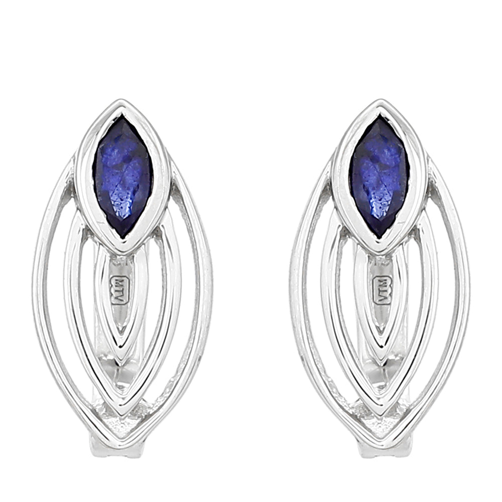 Cercei din Argint 925 ( 1.55 grame ) cu Safir Thailandez 0.27 Carate