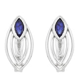 Cercei din Argint 925 ( 1.55 grame ) cu Safir Thailandez 0.27 Carate