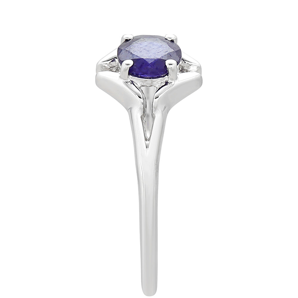 Inel din Argint 925 ( 1.7 grame ) cu Safir Thailandez 0.72 Carate