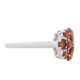 Inel din Argint 925 ( 2.55 grame ) cu Granat și Topaz Alb 2.64 Carate