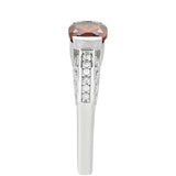 Inel din Argint 925 ( 2.38 grame ) cu Granat și Topaz Alb 1.23 Carate