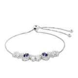 Brățară din Argint 925 ( 4.12 grame ) cu Safir Thailandez și Topaz Alb 2.34 Carate