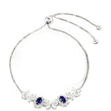 Brățară din Argint 925 ( 4.12 grame ) cu Safir Thailandez și Topaz Alb 2.34 Carate