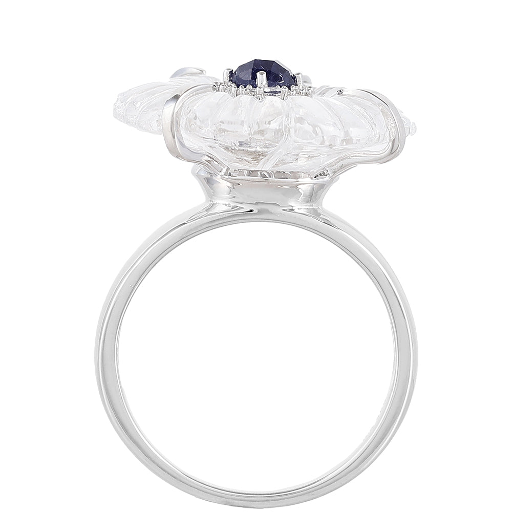 Inel din Argint 925 ( 3.98 grame ) cu Safir Thailandez și Cuarț 11.55 Carate