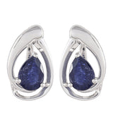 Cercei din Argint 925 ( 2.23 grame ) cu Safir Thailandez 2.09 Carate