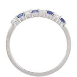 Inel din Argint 925 ( 1.27 grame ) cu Safir Thailandez și Topaz Alb 0.38 Carate