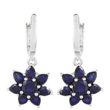 Cercei din Argint 925 ( 3.35 grame ) cu Safir Thailandez 4.81 Carate