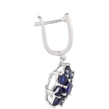 Cercei din Argint 925 ( 3.35 grame ) cu Safir Thailandez 4.81 Carate