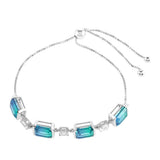 Brățară din Argint 925 ( 5.22 grame ) cu Cuarț Păun și Topaz Alb 11.45 Carate