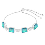 Brățară din Argint 925 ( 5.22 grame ) cu Cuarț Păun și Topaz Alb 11.45 Carate