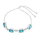 Brățară din Argint 925 ( 5.22 grame ) cu Cuarț Păun și Topaz Alb 11.45 Carate