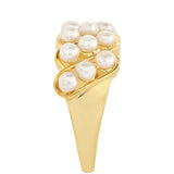 Inel din Argint 925 Placat cu Aur ( 3.59 grame ) cu Perlă de Cultură 1.77 Carate