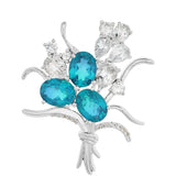 Broşă din Argint 925 ( 6.54 grame ) cu Cuarț Păun și Topaz Alb 9.85 Carate