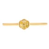 Inel din Argint 925 Placat cu Aur ( 1.02 grame ) cu Diamant Verde Veronez 0.05 Carate