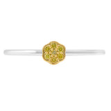 Inel din Argint 925 ( 1.02 grame ) cu Diamant Verde Veronez 0.05 Carate