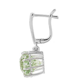 Cercei din Argint 925 ( 2.74 grame ) cu Ametist Verde 7.08 Carate
