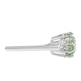 Inel din Argint 925 ( 2.97 grame ) cu Ametist Verde și Zircon Natural 3.48 Carate