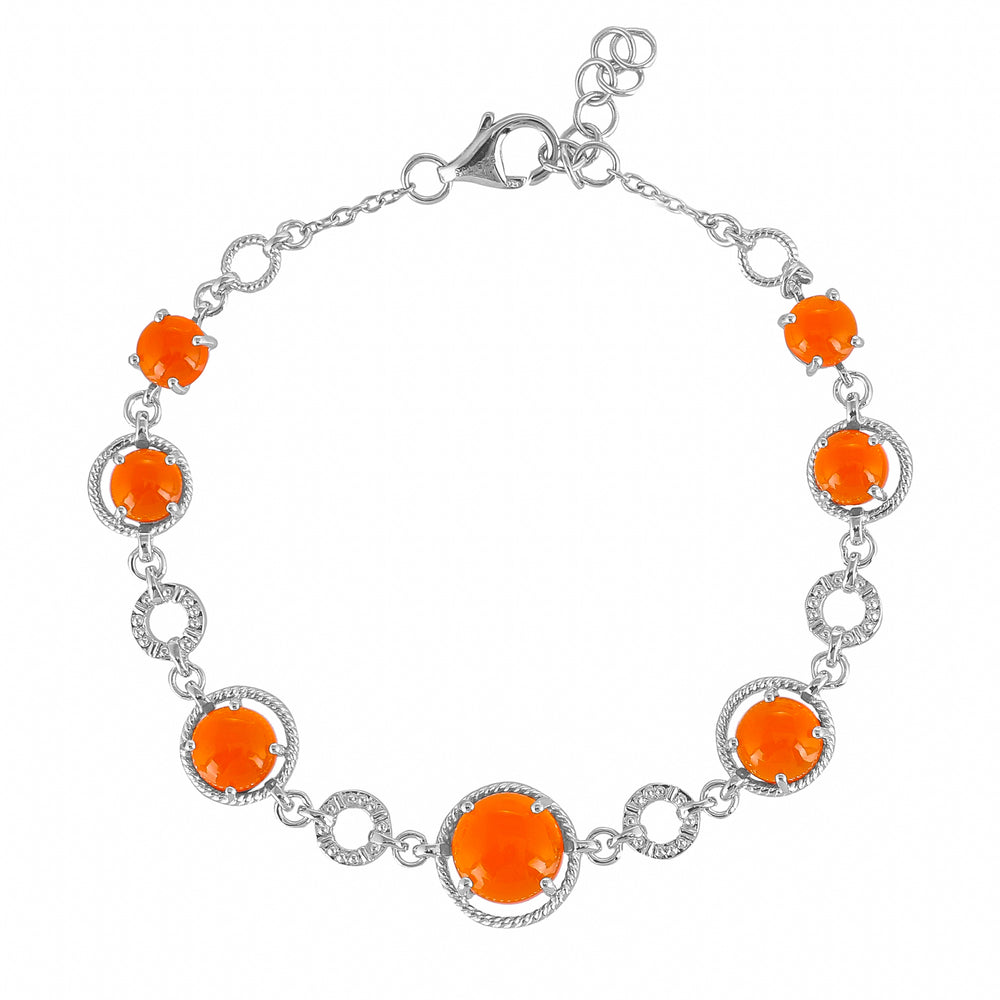 Brățară din Argint 925 ( 6.74 grame ) cu Carneol 8.6 Carate