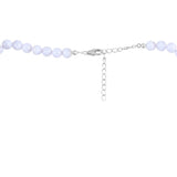 Colier din Argint 925 ( 1.25 grame ) cu Agat Albastru 120.08 Carate