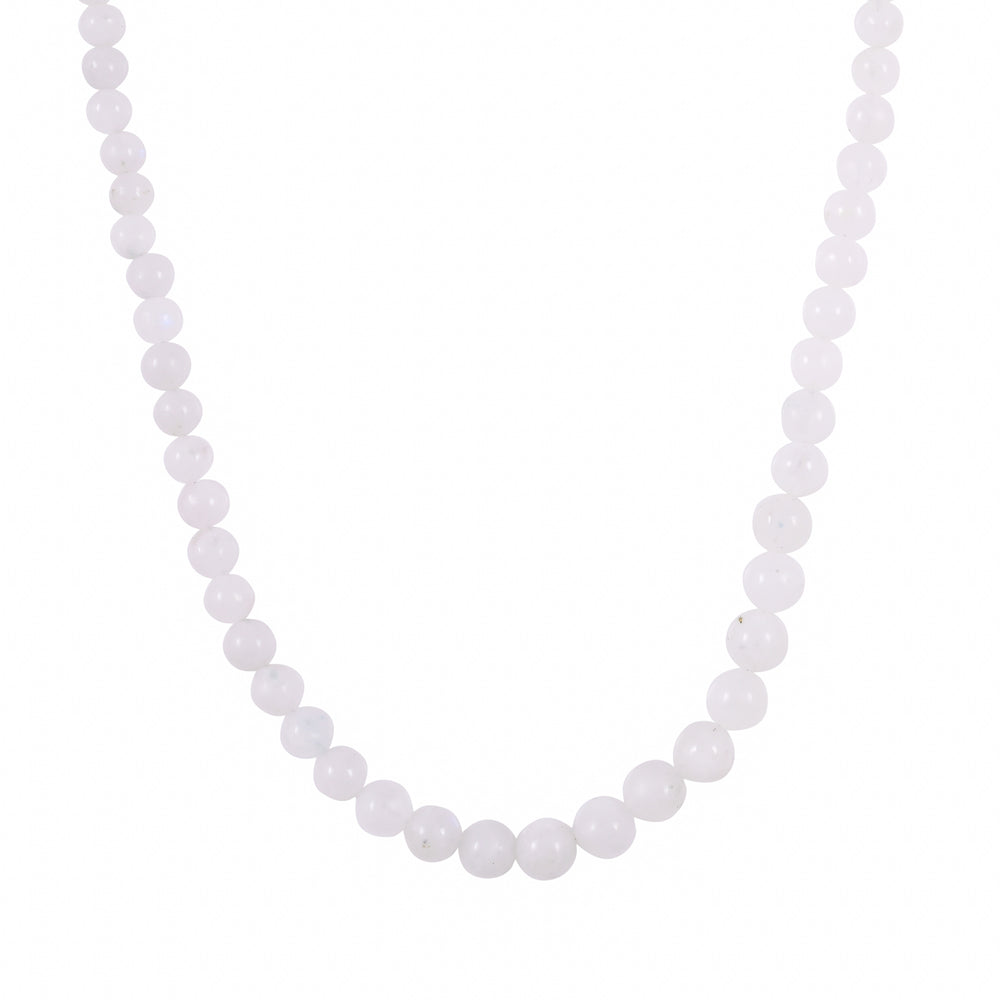 Colier din Argint 925 Placat cu Aur ( 1.65 grame ) cu Piatra Lunii Curcubeu 106.12 Carate