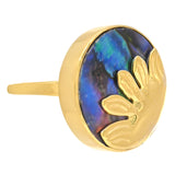 Inel din Argint 925 Placat cu Aur ( 4.87 grame ) cu Scoică Abalone 10.35 Carate