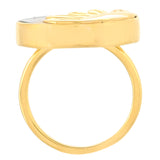 Inel din Argint 925 Placat cu Aur ( 4.87 grame ) cu Scoică Abalone 10.35 Carate