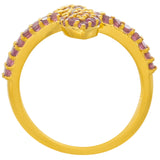 Inel din Argint 925 Placat cu Aur ( 3.26 grame ) cu Granat Rodolit 1.34 Carate