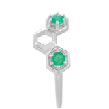 Inel din Argint 925 ( 1.71 grame ) cu Smarald Brazilian 0.21 Carate