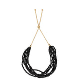 Brățară din Argint 925 Placat cu Aur ( 1.32 grame ) cu Spinel Negru 53.13 Carate