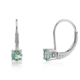 Cercei din Argint 925 ( 1 grame ) cu Smarald Brazilian 0.7 Carate