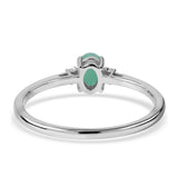 Inel din Argint 925 ( 1.64 grame ) cu Smarald Brazilian și Topaz Alb 0.53 Carate