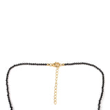 Colier din Argint 925 Placat cu Aur ( 0.93 grame ) cu Spinel Negru 66.26 Carate