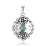 Pandantiv din Argint 925 ( 2.13 grame ) cu Smarald Brazilian și Topaz Alb 0.99 Carate