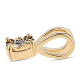 Pandantiv din Argint 925 Placat cu Aur ( 0.63 grame ) cu Diamant Albastru 0.02 Carate