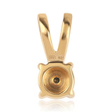 Pandantiv din Argint 925 Placat cu Aur ( 0.63 grame ) cu Diamant Albastru 0.02 Carate