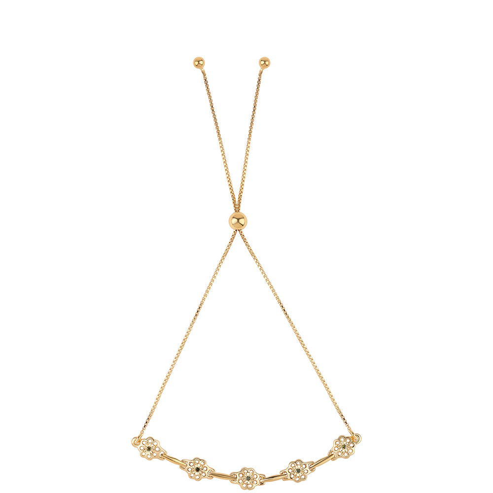 Brățară din Argint 925 Placat cu Aur ( 4.11 grame ) cu Diamant Albastru 0.04 Carate