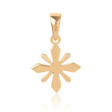 Pandantiv din Argint 925 Placat cu Aur ( 1.25 grame ) cu Diamant Albastru 0.01 Carate