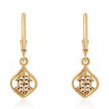 Cercei din Argint 925 Placat cu Aur ( 2.02 grame ) cu Diamant Albastru 0.14 Carate