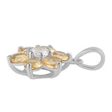 Pandantiv din Argint 925 ( 1.15 grame ) cu Citrin și Topaz Alb 1.75 Carate