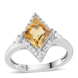 Inel din Argint 925 ( 3.2 grame ) cu Citrin și Topaz Alb 2.26 Carate