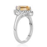 Inel din Argint 925 ( 3.2 grame ) cu Citrin și Topaz Alb 2.26 Carate