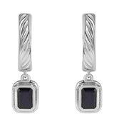 Cercei din Argint 925 ( 8.22 grame ) cu Safir Albastru Australian 3.2 Carate