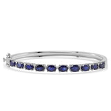 Brățară din Argint 925 ( 12.2 grame ) cu Safir Albastru Australian 6 Carate