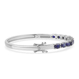 Brățară din Argint 925 ( 12.2 grame ) cu Safir Albastru Australian 6 Carate