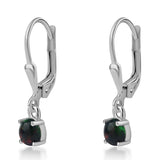 Cercei din Argint 925 ( 1.21 grame ) cu Opal Etiopian Negru Lega Dembi 0.64 Carate