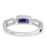 Inel din Argint 925 ( 2.41 grame ) cu Safir Albastru Australian 2 Carate